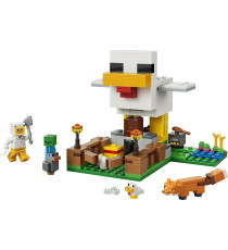 Lego Minecraft - Fattoria di galline - Lego 21585 con un Fan della Gallina,Mob di un Baby Zombie e di una Volpe 233pz Anni 7+