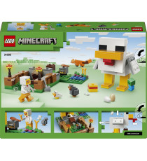 Lego Minecraft - Fattoria di galline - Lego 21585 con un Fan della Gallina,Mob di un Baby Zombie e di una Volpe 233pz Anni 7+