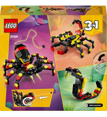 Lego Creator 3in1 - Animali selvatici: ragno trasformista - Lego 31159 Trasformabile in Scorpione e Serpente Anni 7+ 153pz