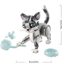 Lego Creator 3in1 - Gatto giocoso - Lego 31163 si Trasforma in Piccione o in Cane Domestico Anni 8+ 407pz