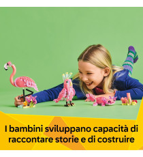 Lego Creator 3in1 - Animali selvatici: fenicottero rosa - Lego 31170 Si Trasforma in Pappagallo Cacatua o Axolotl Anni 8+ 288pz