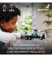Lego Technic - Camion della spazzatura Mack LR Electric - Lego 42167 Veicolo per la Raccolta dei Rifiuti Anni 8+ 503pz