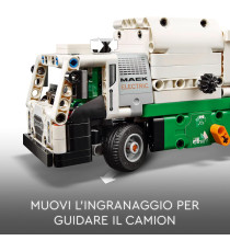 Lego Technic - Camion della spazzatura Mack LR Electric - Lego 42167 Veicolo per la Raccolta dei Rifiuti Anni 8+ 503pz