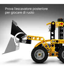 Lego Technic - Scavatrice a cucchiaia rovescia - Lego 42197 con Escavatore Posteriore, Pala e Stabilizzatori Anni 7+ 104pz