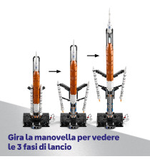 Lego Technic - Sistema di lancio spaziale razzo NASA Artemis - Lego 42221 STEM Interattivo con 4 Astronauti Anni 9+ 632pz