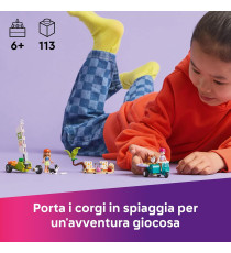 Lego Friends - Avventure canine su windskate e sidecar - Lego 42641 con Vecioli, Tavola da Surf, Personaggi e Cani 113pz Anni 6+
