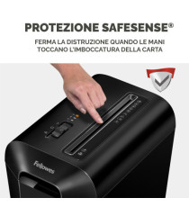 Distruggidocumenti LX65 - a frammenti - nero - Fellowes