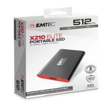 Emtec - X210 External - 512GB - Cover Protettiva in silicone - ECSSD512GX210