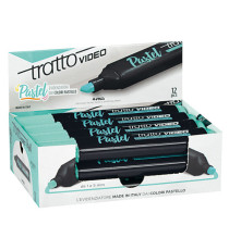 Evidenziatore Tratto Video pastel  - punta a scalpello - tratto da 1,0mm-5,0mm - verde pastel - Tratto