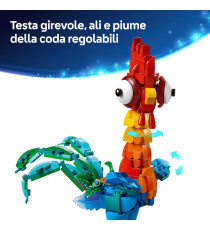 Lego Disney Oceania - HeiHei - Lego 43272 gallo con testa Girevole, ali, piume e coda mobili Anni 9+ 566pz