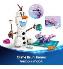 Lego Disney Frozen - Il divertente picnic di Olaf e Bruni - Lego 43287 Pupazzo di neve con coperta da picnic Anni 7+ 478pz