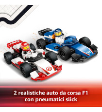 Lego City - Monoposto Williams Racing e Haas F1 - Lego 60464 Auto da corsa e 2 minifigure di piloti e starter brick Anni 4+ 92pz