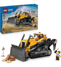 Lego City - Bulldozer giallo - Lego 60466 3 minifigure, mattoncini aggiuntivi e segnali stradali Anni 8+ 682pz