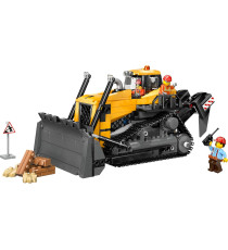 Lego City - Bulldozer giallo - Lego 60466 3 minifigure, mattoncini aggiuntivi e segnali stradali Anni 8+ 682pz