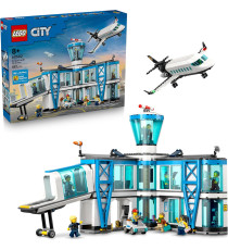 Lego City - Aeroporto con aereo - Lego 60502 con Terminal, Aeroplano, Rimorchiatore, Ponte, 9 Mniinifigure Anni 8+ 887pz