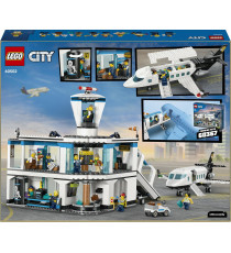 Lego City - Aeroporto con aereo - Lego 60502 con Terminal, Aeroplano, Rimorchiatore, Ponte, 9 Mniinifigure Anni 8+ 887pz