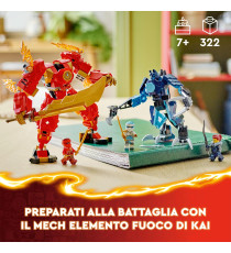 Lego Ninjago - Mech elemento Fuoco di Kai - Lego 71808 2 Action Figure snodabili e 4 minifigure tra cui Zane Anni 7+ 322pz