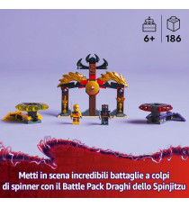 Lego Ninjago - Battle Pack draghi dello Spinjitzu - Lego 71826 Tempio, Elementi di Potere e 2 Minifigure Anni 6+ 186pz