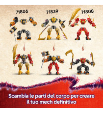 Lego Ninjago - Battle Mech Spinjitzu di Arin - Lego 71839 con Drago Giocattolo Baby Riyu e 2 Minifigure Anni 7+ 213pz