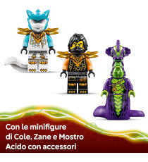 Lego Ninjago - Mech della missione di Cole e drago Zane - Lego 71854 con Action Figure 3 minifigure e spade Anni 7+ 364pz