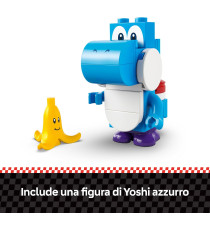 Lego Super Mario - Mario Kart: Moto Yoshi - Lego 72031  posiziona Yoshi sulla Moto e guida tra 4 coni stradali 7+ 133pz