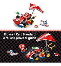 Lego Super Mario - Mario Kart: Kart standard - Lego 72032 con Toad in Tuta Rossa 7+ 174pz