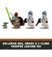Lego Star Wars - La fuga del BARC Speeder - Lego 75378 con Grogu (Baby Yoda) e la minifigure di Kelleran Beq Anni 8+ 221pz