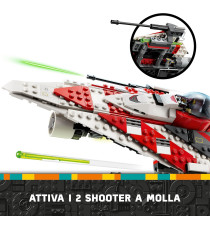 Lego Star Wars - Starfighter di Jedi Bob - Lego 75388  cabina di pilotaggio apribile con stiva, 2 shooter a molla 8+ 305pz