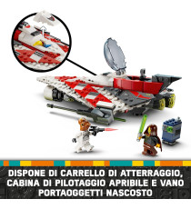 Lego Star Wars - Starfighter di Jedi Bob - Lego 75388  cabina di pilotaggio apribile con stiva, 2 shooter a molla 8+ 305pz