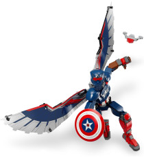 Lego Marvel - Nuovo personaggio costruibile di Captain America - Lego 76296 Action Figure con scudo e ali Anni 8+ 259pz