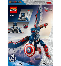 Lego Marvel - Nuovo personaggio costruibile di Captain America - Lego 76296 Action Figure con scudo e ali Anni 8+ 259pz