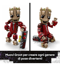 Lego Marvel - Groot in tuta da Ravager - Lego 76341 Groot è dotato di un detonatore con 2 pulsanti e 2 leve Anni 10+ 604pz