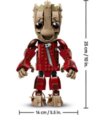 Lego Marvel - Groot in tuta da Ravager - Lego 76341 Groot è dotato di un detonatore con 2 pulsanti e 2 leve Anni 10+ 604pz