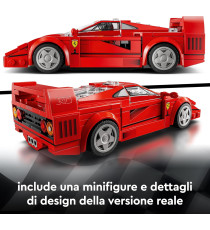 Lego Speed Champions - Supercar Ferrari F40 - Lego 76934 storica Ferrari con Minifigure del Pilotae 318pz Anni 9+