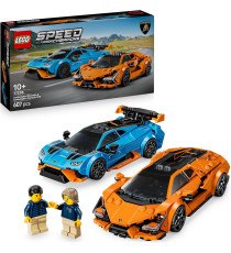 Lego Speed Champions - Lamborghini Revuelto e Huracán STO - Lego 77238 2 bolidi con 2 Minifigure dei Piloti Anni 10+ 607pz