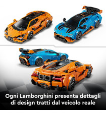 Lego Speed Champions - Lamborghini Revuelto e Huracán STO - Lego 77238 2 bolidi con 2 Minifigure dei Piloti Anni 10+ 607pz