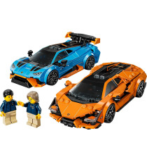 Lego Speed Champions - Lamborghini Revuelto e Huracán STO - Lego 77238 2 bolidi con 2 Minifigure dei Piloti Anni 10+ 607pz