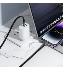 Cavo di ricarica type-C Hoco X125 fast piatto 60W white da USB-C a type-c usb-c 1mt PD QC3.0 3A 60W ricarica e dati PD