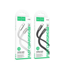 Cavo di ricarica type-C Hoco X125 fast piatto 60W white da USB-C a type-c usb-c 1mt PD QC3.0 3A 60W ricarica e dati PD