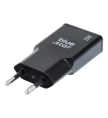 Caricabatterie da muro 2 porte USB-C USB-A 3A Blue Star slim 25W TFK-SC-25WAC black nero type-c caricatore QC 4.0 Quick Charge