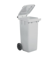 Bidone carrellato - 58x73x107 cm - 240 L - bianco - Mobil Plastic