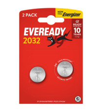 Micropila Eveready Lithium CR2032 - 3V - a pastiglia - litio - Energizer  - blister 2 pezzi
