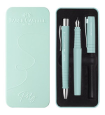 Set stilo B Poly Pen + sfera Poly Ball - punta 0,7 mm - fusto caribic blue - Faber-Castell