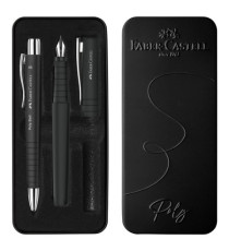 Set stilo B Poly Pen + sfera Poly Ball - punta 0,7 mm - fusto nero - Faber-Castell