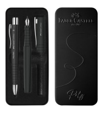 Set stilo B Poly Pen + sfera Poly Ball - punta 0,7 mm - fusto nero - Faber-Castell