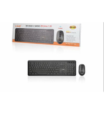 Tastiera e mouse wireless Linq MK1565 nero mouse con rotella - tastiera 104 tasti - WIFI 2,4GHZ  - distanza 10mt