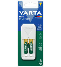 Caricabatterie Varta 57656 AA + AAA - 57656101451 per stilo e ministilo, incluse 2 batterie ricaricabili AA 2100MAH