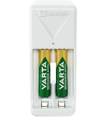 Caricabatterie Varta 57656 AA + AAA - 57656101451 per stilo e ministilo, incluse 2 batterie ricaricabili AA 2100MAH