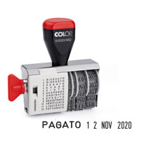 Timbro 04000/WD datario + Polinomio - 12 diciture 4 mm - Colop