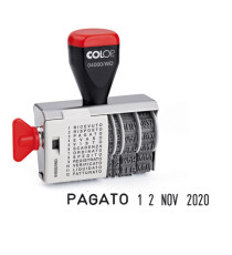 Timbro 04000/WD datario + Polinomio - 12 diciture 4 mm - Colop